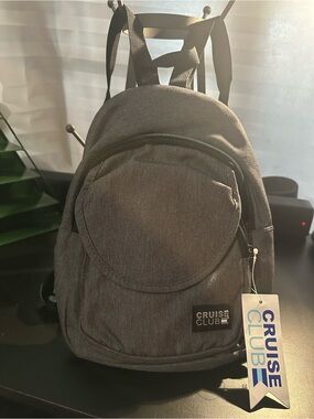 Cruise Club Men's Charcoal Mini Backpack